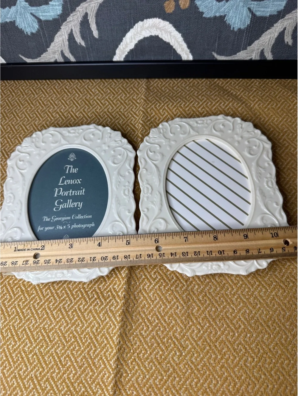 Vintage Lenox Georgian Collection Porcelain Picture Frames Set of 2